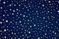 Blue stars background, white star shapes in starry night sky design, July 4th, memorial day, veterans day Royalty Free Stock Photo