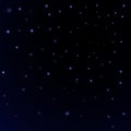 Blue stars black night sky background. Abstract light glitter. Fantasy sparkles. Shine christmas texture, magic glow Royalty Free Stock Photo