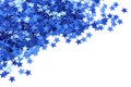 Blue stars confetti Royalty Free Stock Photo