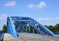 Blue Steel Bridge over the River Weser, Nienburg, Lower Saxony