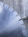 Blue steel disc saw Royalty Free Stock Photo