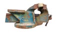 Blue steel vise old isolate Royalty Free Stock Photo