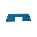 Blue Step platform icon isolated on transparent background.