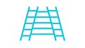 Blue Steps Ladder Icon: Progress, Hierarchy, and Clear Path Symbol, vector design Generative AI Royalty Free Stock Photo