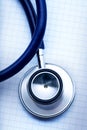 Blue Stethoscope Royalty Free Stock Photo