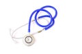 Blue stethoscope isolated on white background Royalty Free Stock Photo