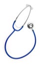 Blue stethoscope isolated on white background with clipping path Royalty Free Stock Photo