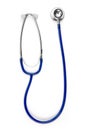 Blue stethoscope isolated on white background with clipping path Royalty Free Stock Photo