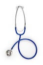 Blue stethoscope isolated on white background with clipping path Royalty Free Stock Photo