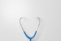 Blue stethoscope on white background. Healthcare medical Royalty Free Stock Photo