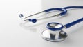 Blue Stethoscope on White Surface Royalty Free Stock Photo