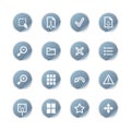 Blue sticker image viewer icon Royalty Free Stock Photo