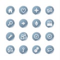 Blue sticker web icons Royalty Free Stock Photo