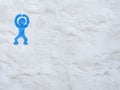 Blue stickman Royalty Free Stock Photo