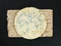 Blue Stilton Cheese on Thin Crisp Wholewheat Crackers