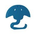 Blue Stingray icon isolated on transparent background.