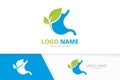 Blue stomach logo. Gastrointestinal tract logotype design.