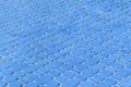 Blue stone paving slabs floor tile urban texture pattern street road background Royalty Free Stock Photo