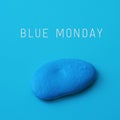 Blue stone and text blue monday