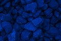 blue stones background, macro shot on tapete Royalty Free Stock Photo