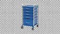 Blue Storage Cart with Drawers Royalty Free Stock Photo