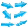 Blue straight arrows. Web 3d shiny icons