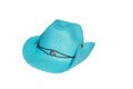 Blue straw hat