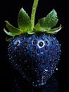 Blue strawberries on a dark background Royalty Free Stock Photo