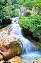Blue stream waterfall in Kanjanaburi Thailand Royalty Free Stock Photo