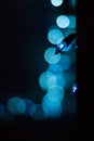 Blue lights with beautiful bokeh effect