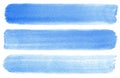 Blue striped abstract background, watercolor line on the white texture paper background, background or template for text web bann