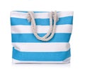 Blue striped beach bag