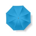 Blue striped beach umbrella on a white background. Vector Royalty Free Stock Photo