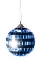 Blue striped Christmas ball