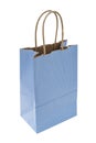 Blue striped shopping bag Royalty Free Stock Photo