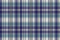 Blue striped tartan plaid seamless pattern