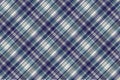 Blue striped tartan plaid seamless pattern