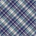 Blue striped tartan plaid seamless pattern