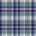 Blue striped tartan plaid seamless pattern