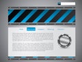 Blue striped website template