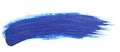 Blue stroke of the paint brush Royalty Free Stock Photo