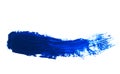 Blue paint artistic dry brush stroke. Watercolor acrylic hand painted backdrop for print, web design and banners Royalty Free Stock Photo
