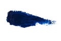 Blue paint artistic dry brush stroke. Watercolor acrylic hand painted backdrop for print, web design and banners Royalty Free Stock Photo