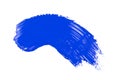 Blue stroke of the paint brush