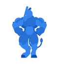 Blue Strong Donkey Democrat party USA. animal bodybuilder. hard beast