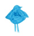 Blue stylized bird - as a symbol of faith and freedom