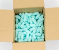 Blue styrofoam pellets Royalty Free Stock Photo