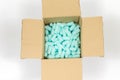 Blue styrofoam pellets Royalty Free Stock Photo