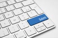 Blue Submit button on keyboard Royalty Free Stock Photo