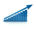 Blue success business growth chart